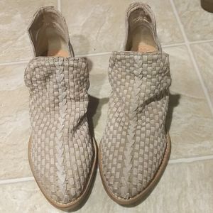 Beautiful basket weave cutout booties